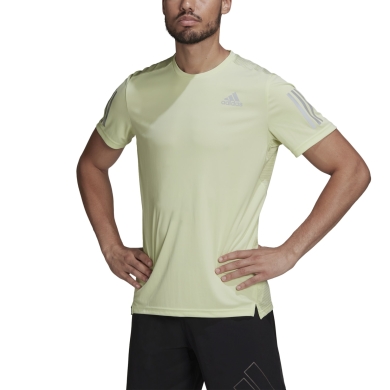 adidas Running T-shirt Own The Run (moisture-wicking, reflective) lime green Men's